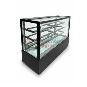 Vitrina confitera 3 estantes recta base de granito medida 1.80 metros - Kuma