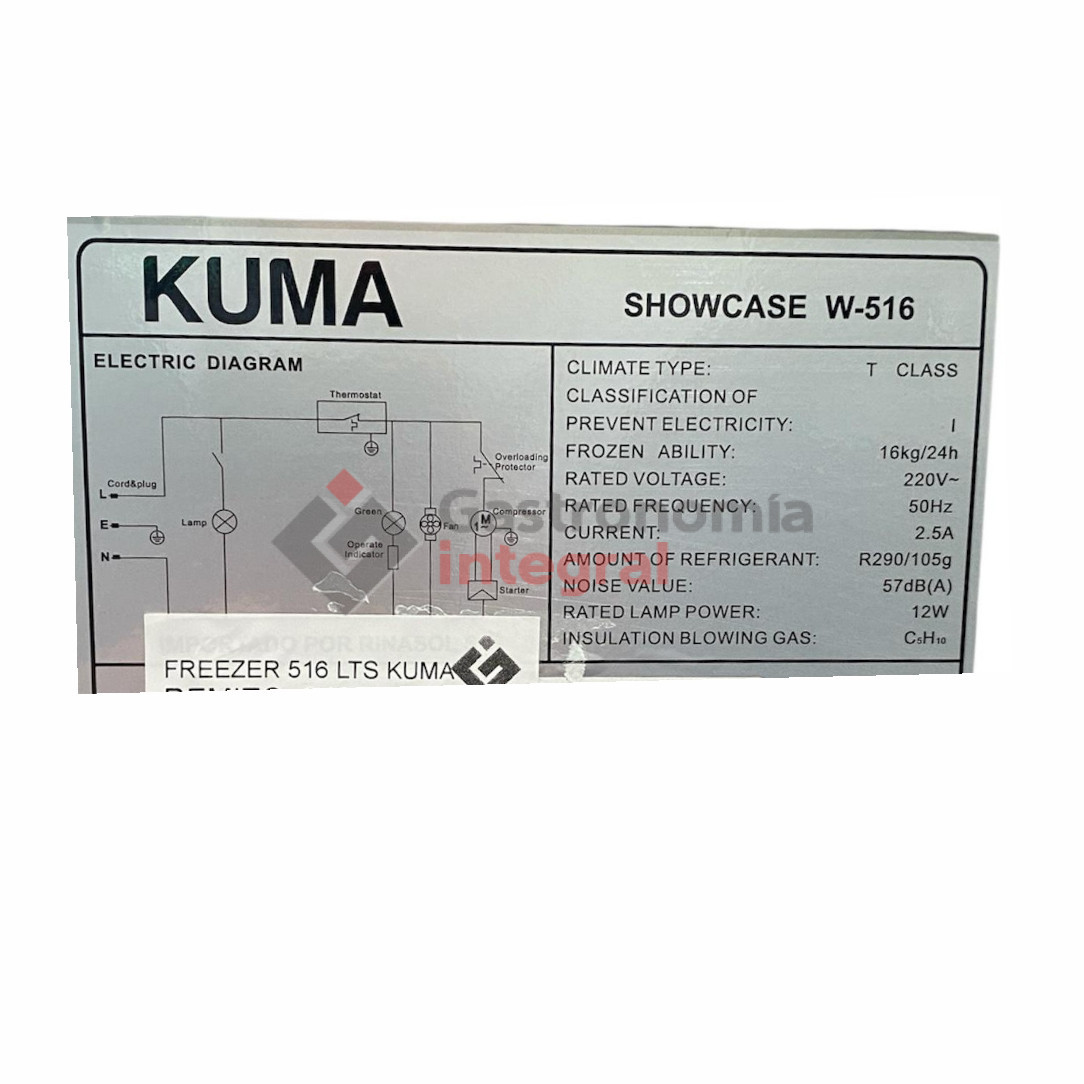 Freezer horizontal tapa de vidrio 516 litros - Kuma - Imagen 9