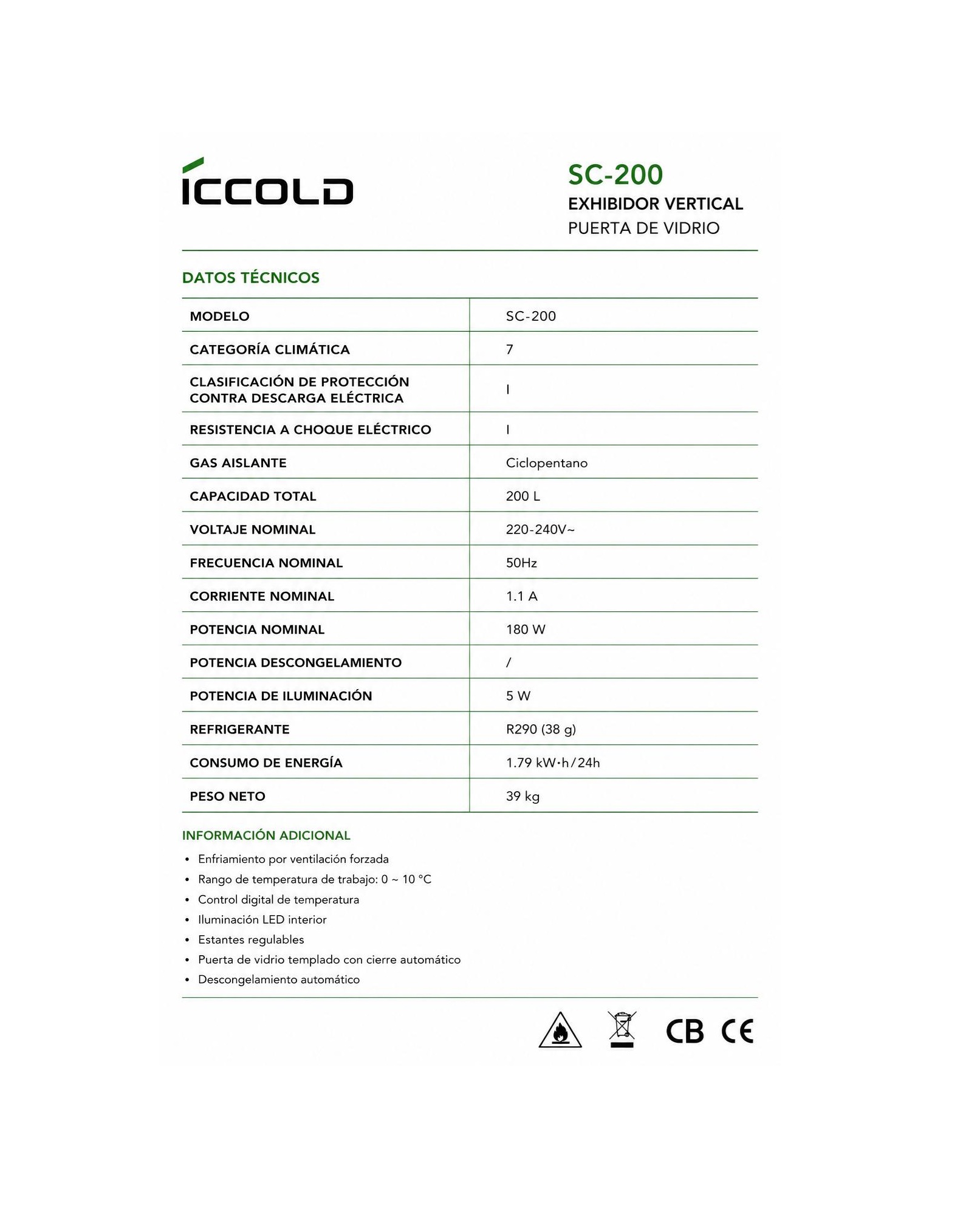 Expositor vertical 200 litros – Iccold - Imagen 3
